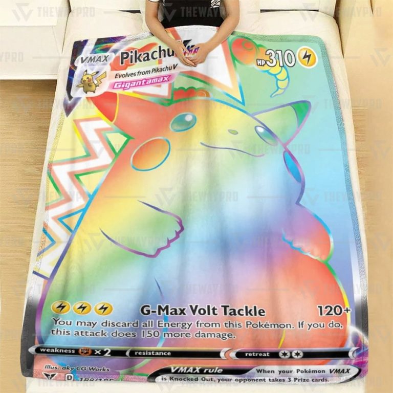 Pikachu Vmax Rainbow Pokemon Blanket Hot Sale 2026