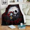 JACK AND SALLY FLEECE BLANKET GIFT FOR FAN