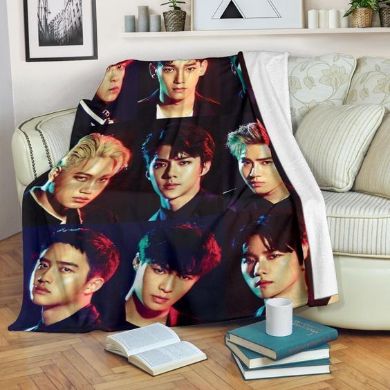 EXO BEST SELLER FLEECE BLANKET GIFT FOR FAN EXO BEST SELLER FLEECE BLANKET GIFT FOR FAN