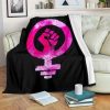 GIRL POWER BARBELL FLEECE BLANKET GIFT FOR FAN