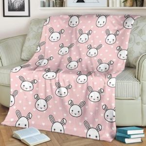 CUTE RABBIT BEST SELLER FLEECE BLANKET GIFT FOR FAN