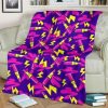 PINK LIPSTICK THUNDER NEON BEST SELLER FLEECE BLANKET GIFT FOR FAN
