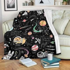PET SPACE FLEECE BLANKET GIFT FOR FAN