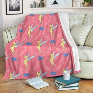 PATTERN TINKERBELL FLEECE BLANKET GIFT FOR FAN