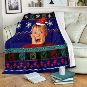 HOME ALONE CHRISTMAS FLEECE BLANKET GIFT FOR FAN