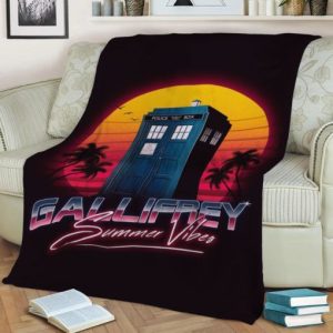 GALLIFREY SUMMER VIBES BEST SELLER FLEECE BLANKET GIFT FOR FAN