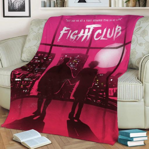 FIGHT CLUB TYLER AND MARLA ART FLEECE BLANKET GIFT FOR FAN FIGHT CLUB TYLER AND MARLA ART FLEECE BLANKET GIFT FOR FAN