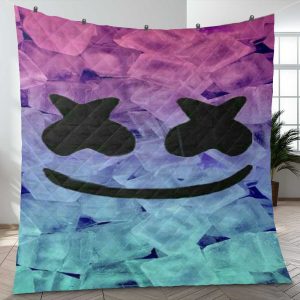 Ice Face DJ Marshmello Electronic Music Producer Gift Lover Blanket
