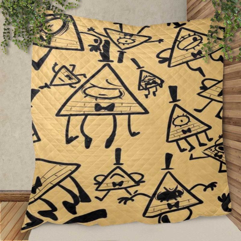 EIKOU Gravity Falls Beach Towel - 27.5" X 55", Bill Cipher Cartoon Art Design, Blue