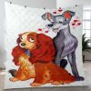 Happy Valentine’s Day Sweet Love Of Lady and the Tramp Movie Gift Lover Blanket