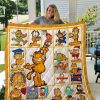Garfield Funny Cartoon Blanket Fan Made All Season 3D Blanket