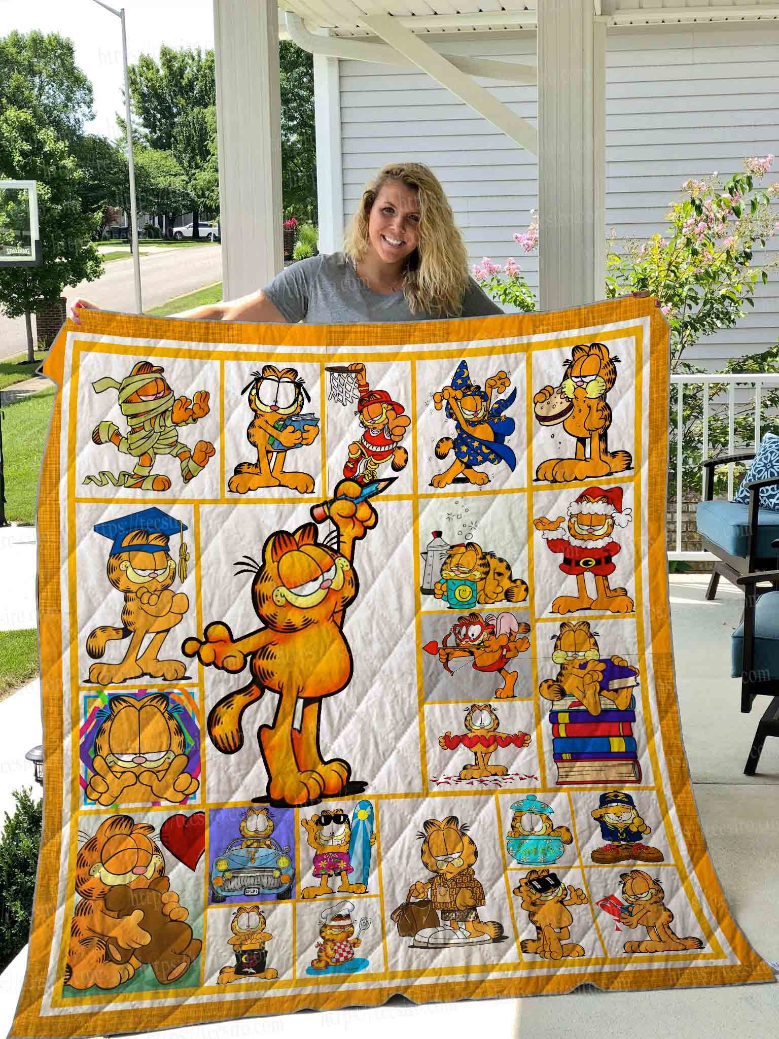 Garfield Funny Cartoon Blanket Fan Made All Season 3D Blanket Garfield Funny Cartoon Blanket Fan Made All Season 3D Blanket