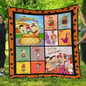 Flintstone 60Th Anniversary Blanket Cartoon Fan Gift 3D Blanket 16