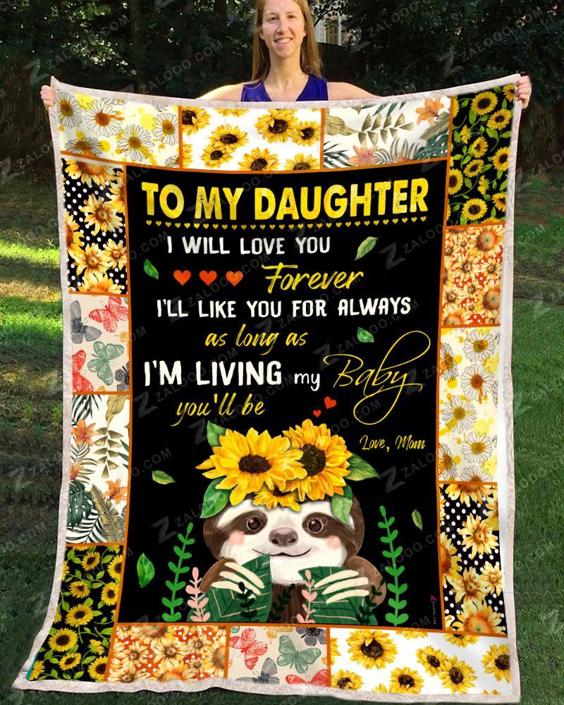 Blanket Sloth Daughter mom I Will Love You Forever Blanket Sloth Daughter mom I Will Love You Forever Sloth Blanket