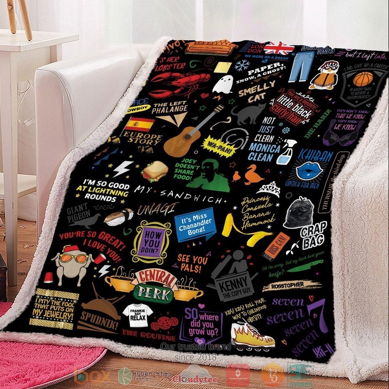 Friends Icons Throw Blanket Friends Icons Throw Blanket