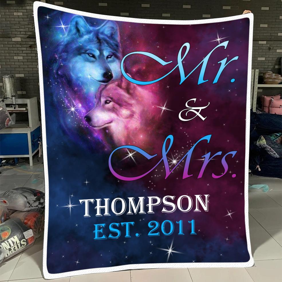 Personalized Wife Husband Wolf Blanket Personalized Wife Husband Wolf Blanket Wolf Blanket