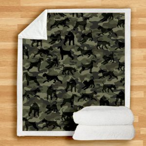 Schnauzer Camo Blanket