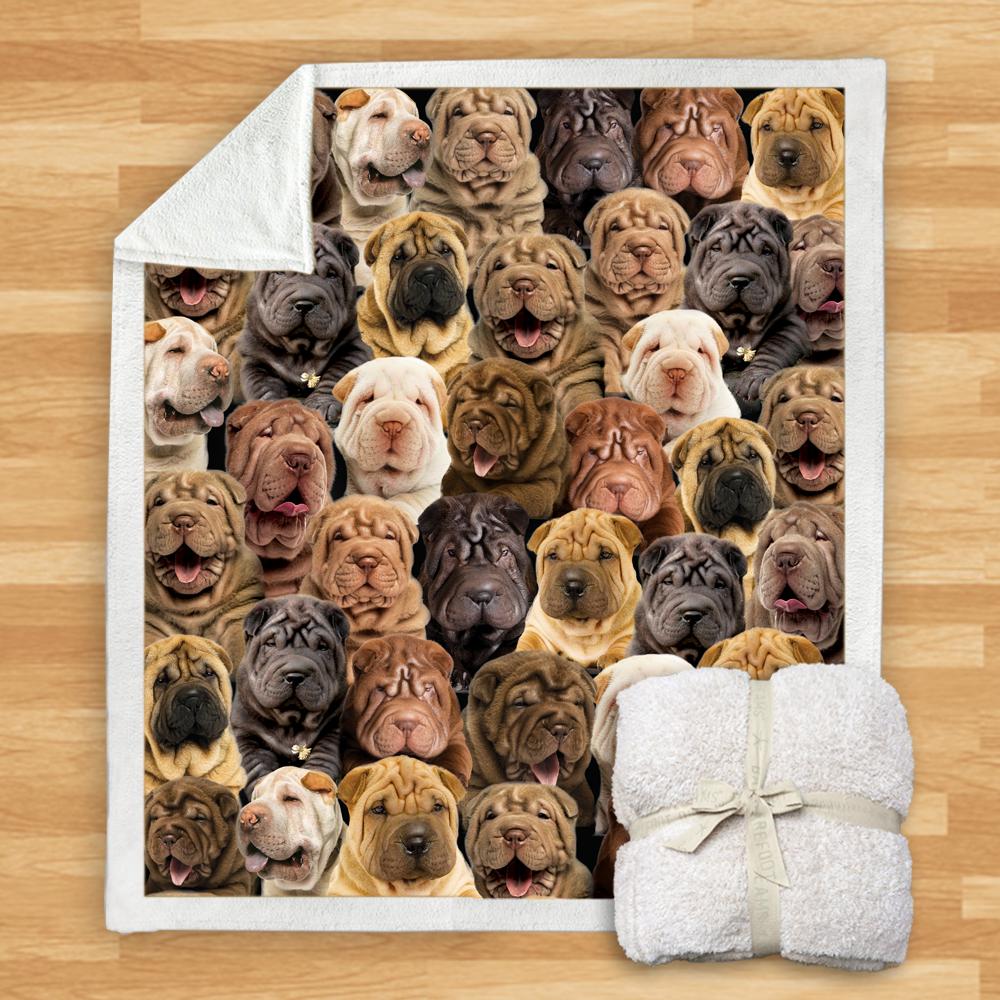 You Will Have A Bunch Of Shar Peis Blanket You Will Have A Bunch Of Blanket